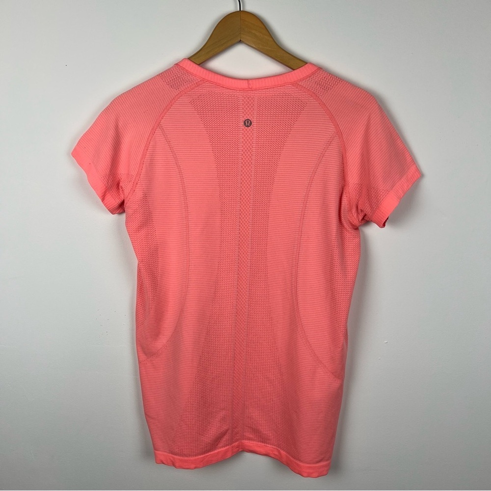Lululemon Swiftly Tech Short Sleeve Coral Athletic Top - Picture 2 of 7